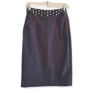 Anthropologie Yoana Baraschi Polka Dot Pencil Skirt